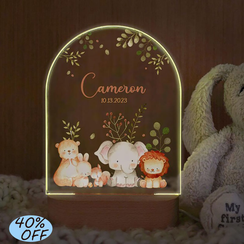 Custom Star Map - Benutzerdefinierte Name Baby Nachtlicht personalisierte Cartoon