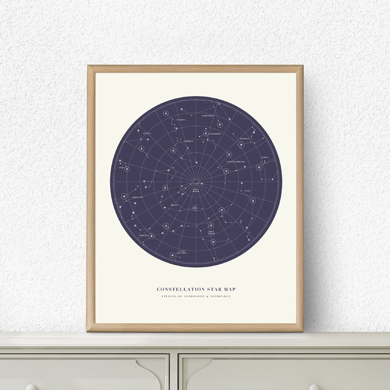 Custom Star Map - Konstellation Karte Universum Leinwand Kunst Malerei