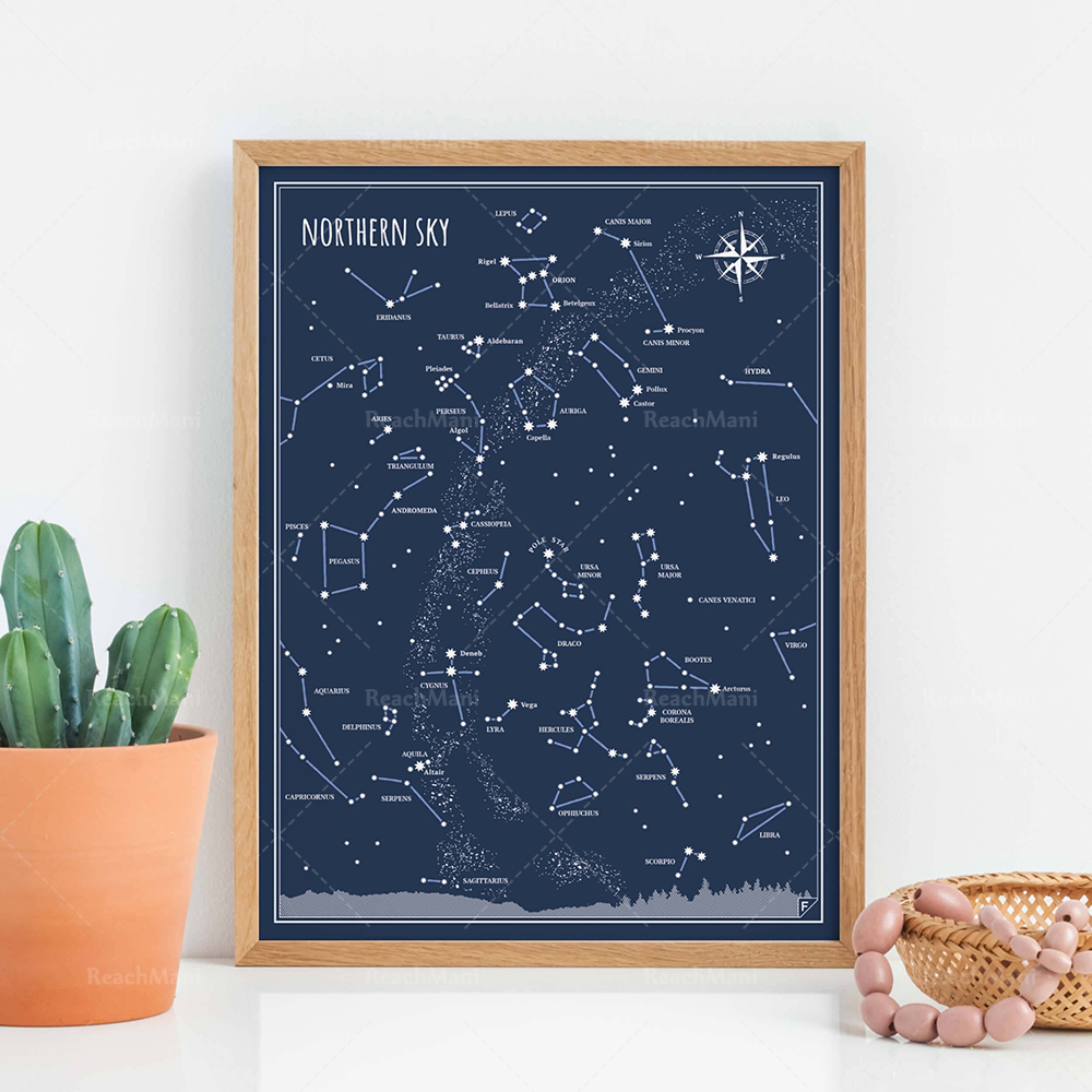 Kleine und große Astronomen-Dr – Custom Star Map Bewertung und Preis