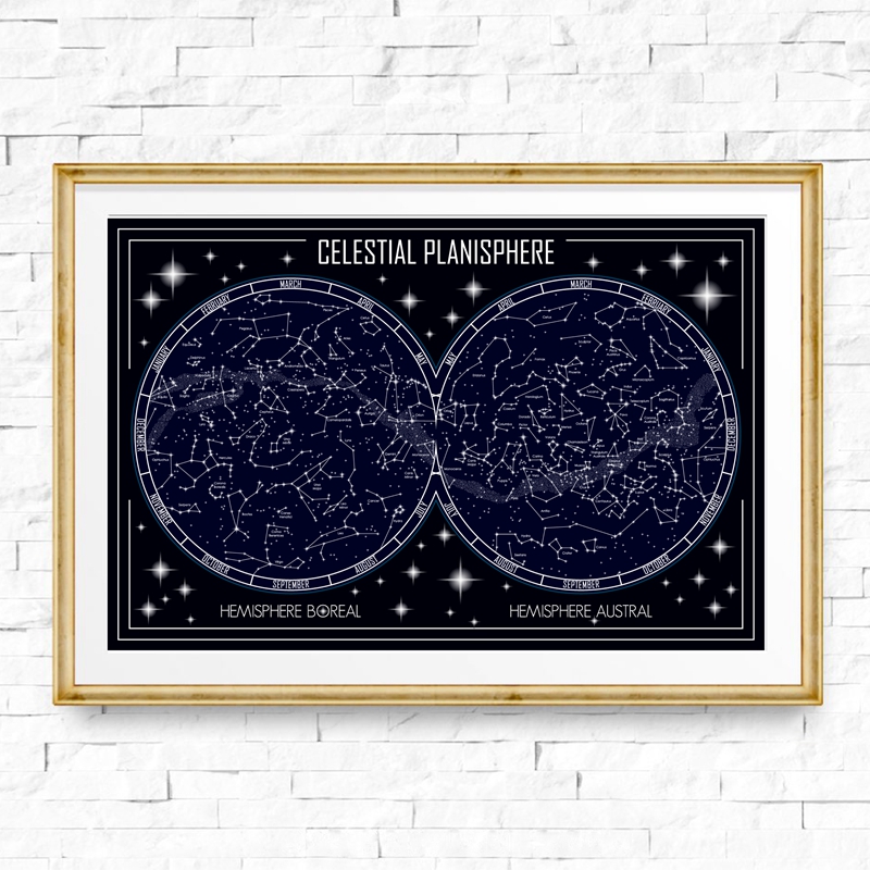 Himmlische Planisphäre Karte L – Custom Star Map Bewertung und Preis